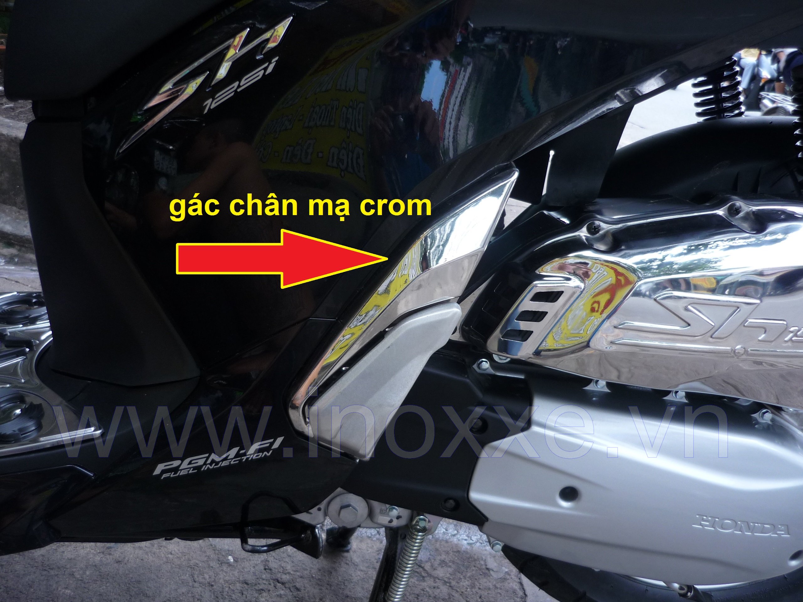 Gác chân sau lớn mạ crom